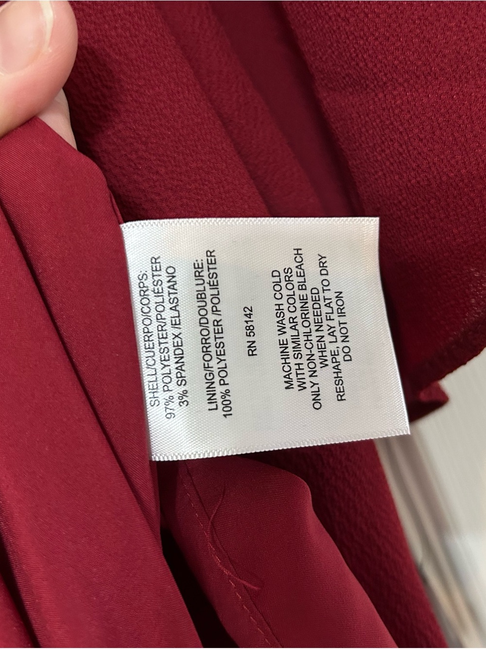 Maggy London Wine-Red Wrap-Style Midi Dress - Picture 6 of 6